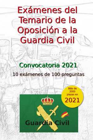 portada del libro exámenes del temario de las oposiciones a la guardia civil