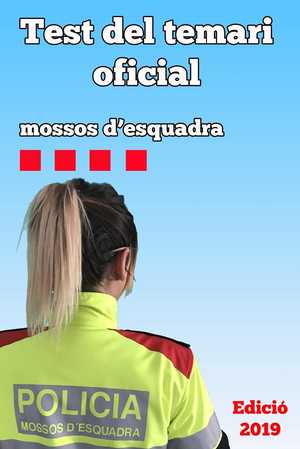portada del libro test del temari oficial: mossos d'esquadra