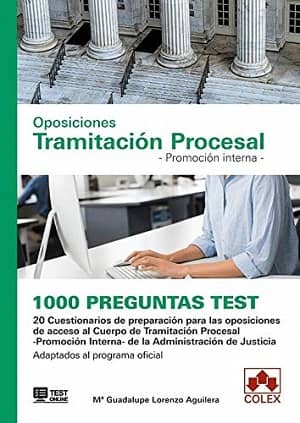portada del libro 1000 preguntas tipo test para las oposiciones de tramitación procesal
